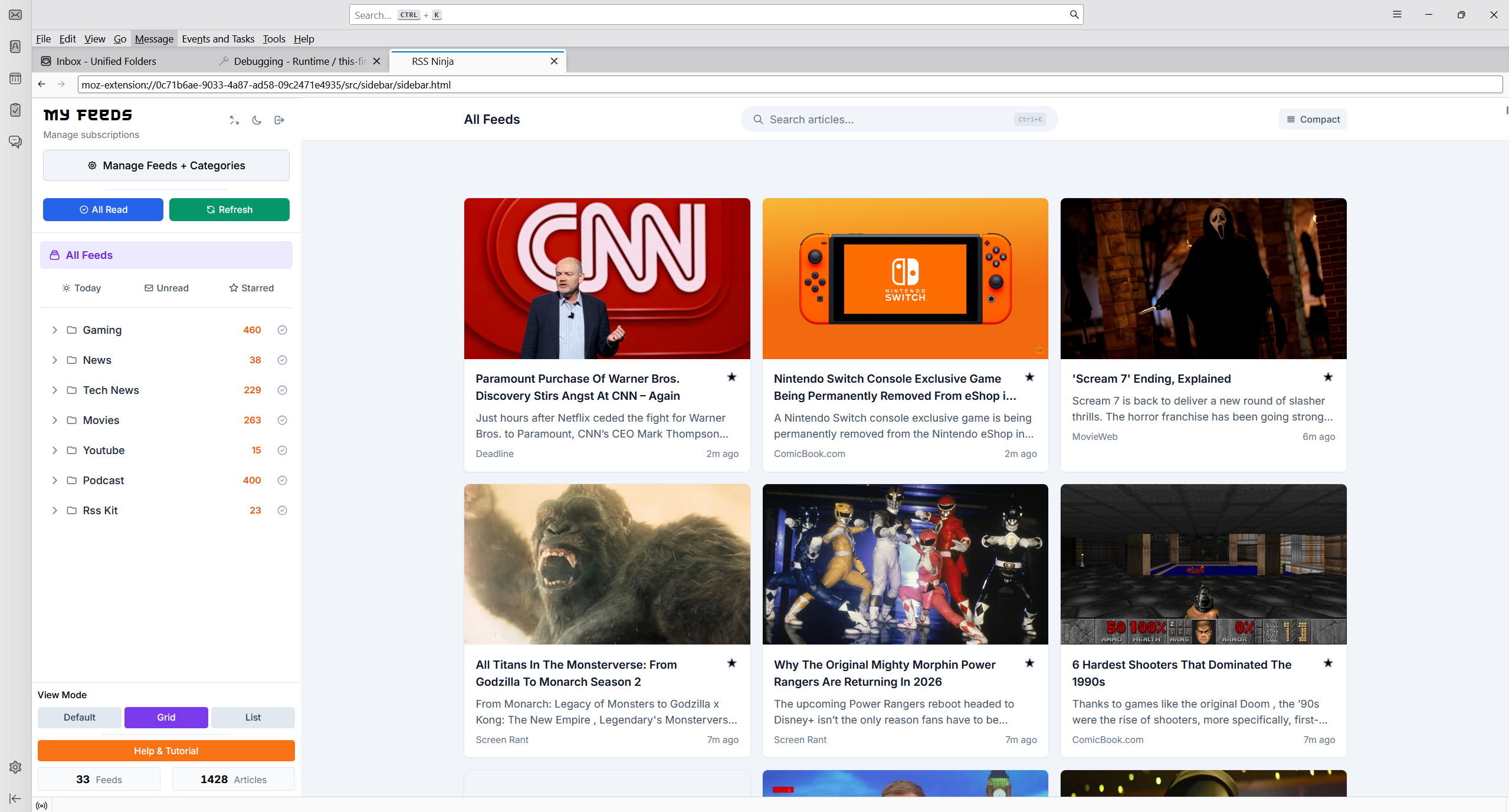 RSS Ninja Thunderbird